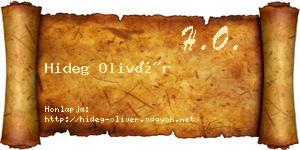 Hideg Olivér névjegykártya